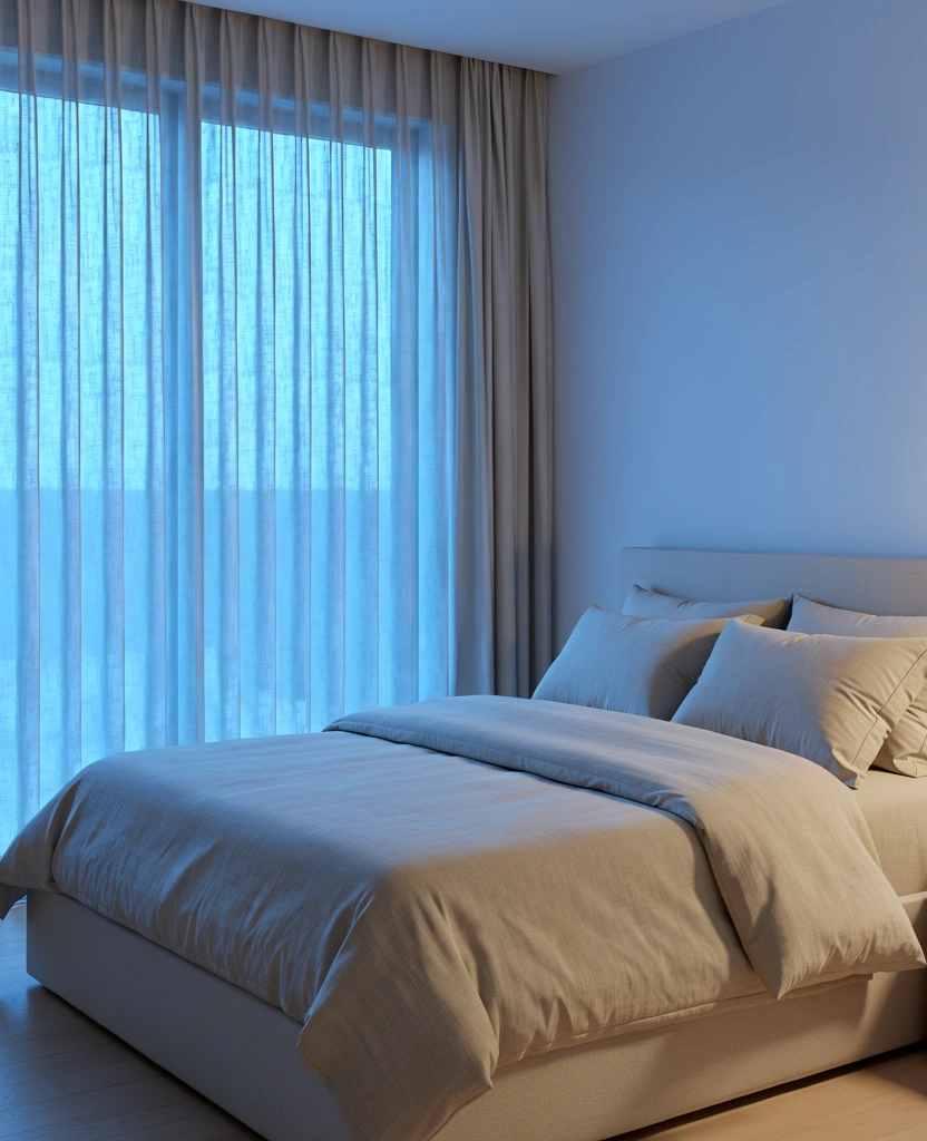 Atmosphère sereine d'une chambre propice au repos